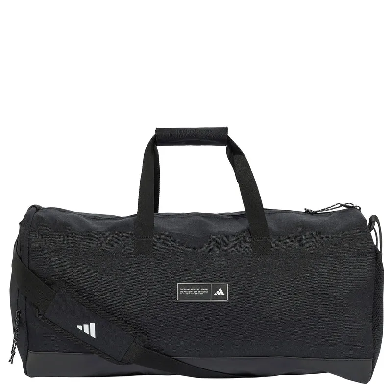 adidas 3 Stripes Duffel Bag Large - Bolsa de fin de semana (black/white)