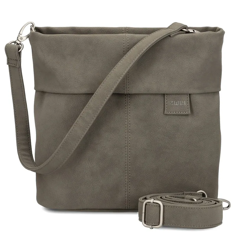 zwei Mademoiselle M8 - Bolso de hombro 25 cm (nubuk-mud)