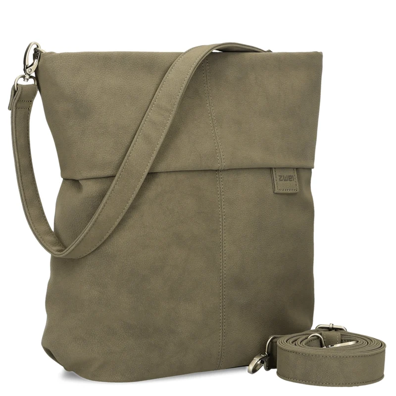 zwei Mademoiselle M12 - Bolso de hombro 32 cm (nubuk-mud)