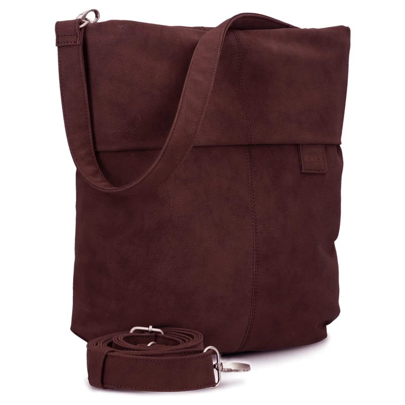 zwei Mademoiselle M12 - Bolso de hombro 32 cm (nubuk-bordeaux)