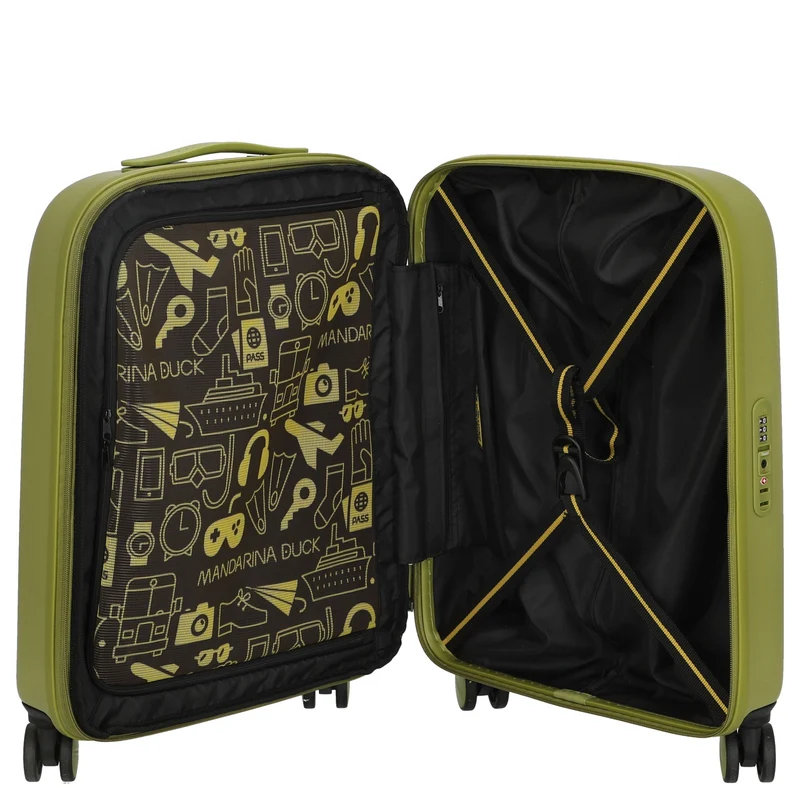 Mandarina Duck Logoduck+ - Trolley de cabina con 4 ruedas 52 cm expandible (winter olive)