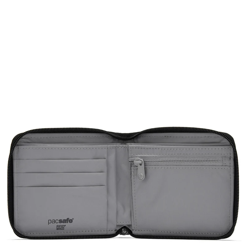 pacsafe RFIDsafe Zip Around Wallet - Cartera 6cc 11 cm (jet black)