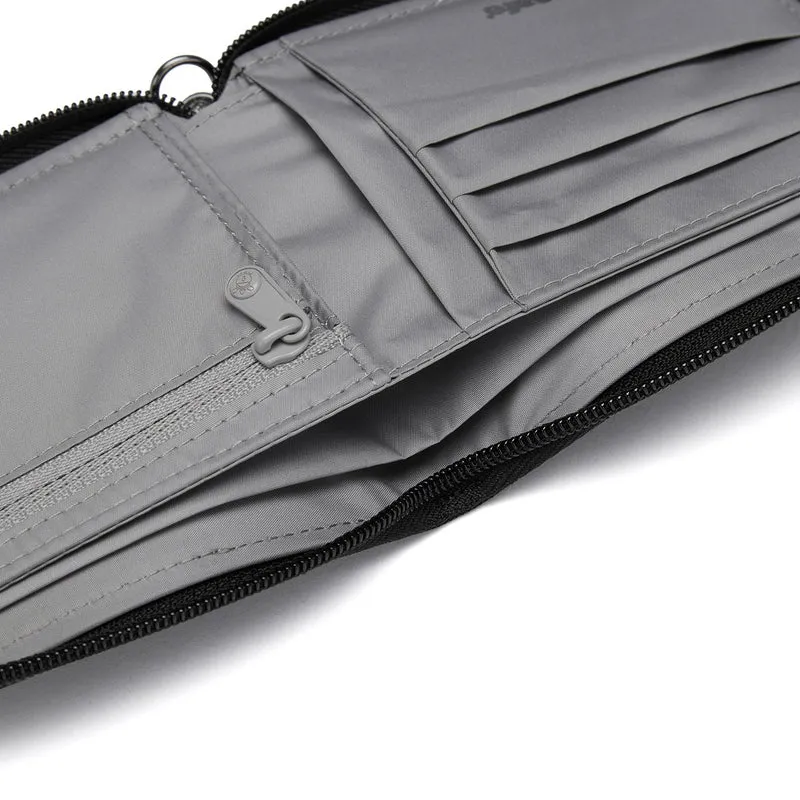pacsafe RFIDsafe Zip Around Wallet - Cartera 6cc 11 cm (jet black)