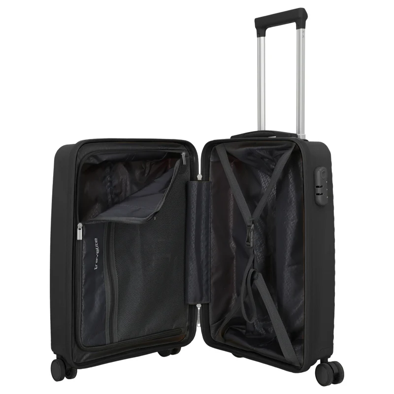 Travelite Pacific - Trolley de cabina con 4 ruedas S 55 cm (black)