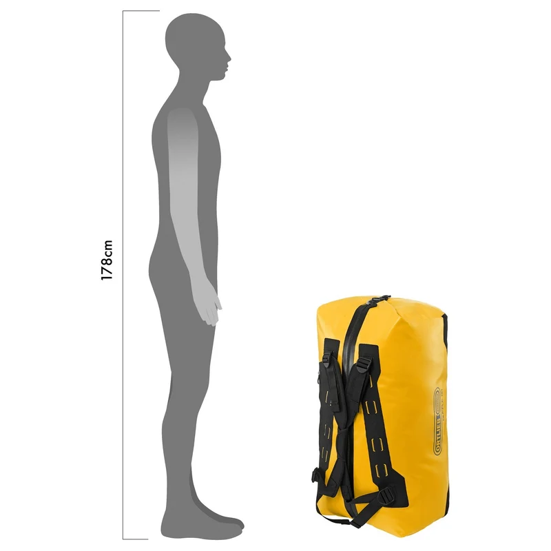 Ortlieb Duffle 110 - Bolsa de viaje/ Mochila 70 cm (yellow black)