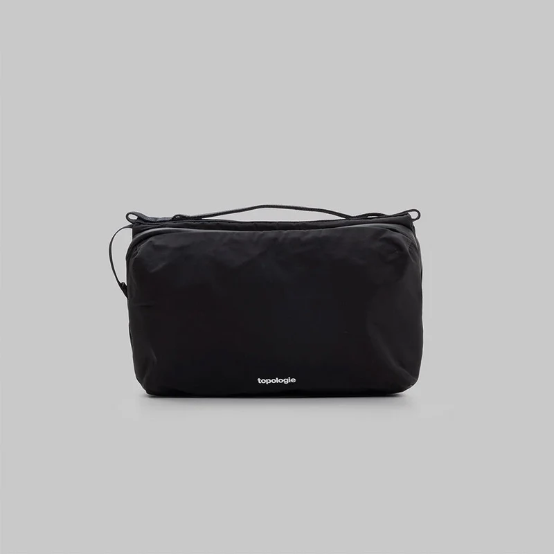 Bottle Sacoche Large Black Tech Sateen