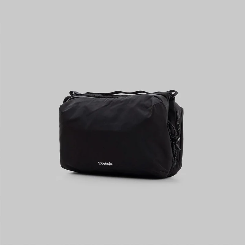 Bottle Sacoche Large Black Tech Sateen