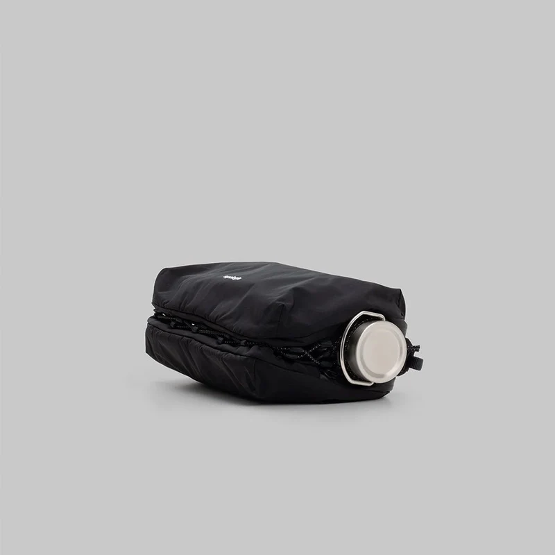 Bottle Sacoche Large Black Tech Sateen