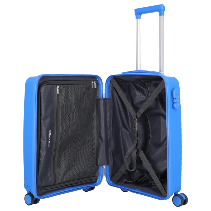 Travelite Pacific - Trolley de cabina con 4 ruedas S 55 cm (blue)