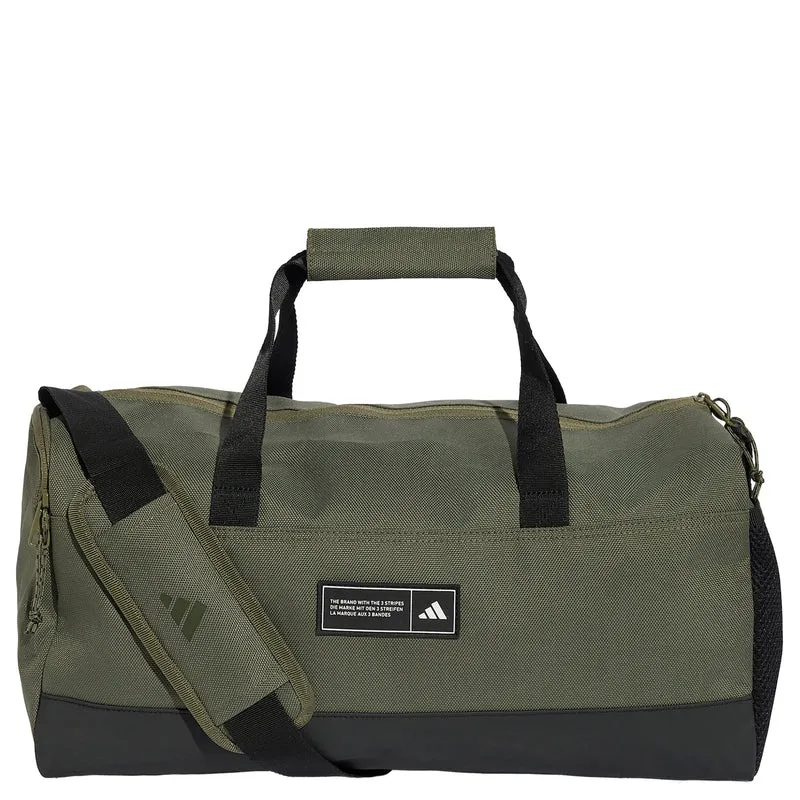 adidas 3 Stripes Duffel Bag Small - Bolsa de fin de semana (olive strata/black)