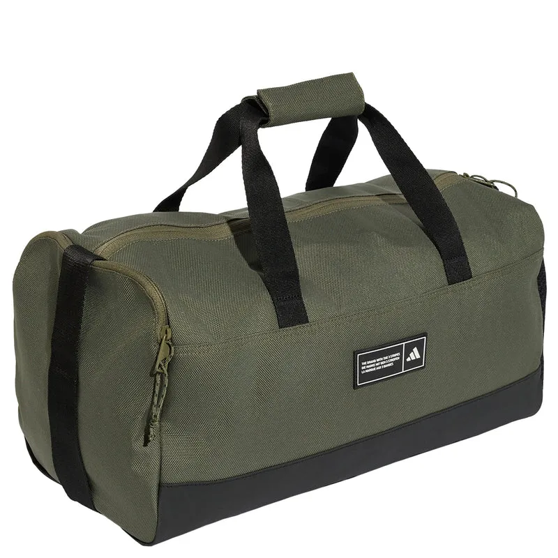 adidas 3 Stripes Duffel Bag Small - Bolsa de fin de semana (olive strata/black)