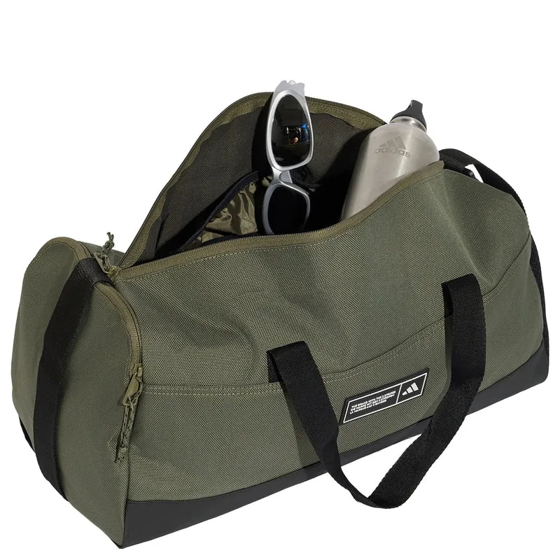 adidas 3 Stripes Duffel Bag Small - Bolsa de fin de semana (olive strata/black)