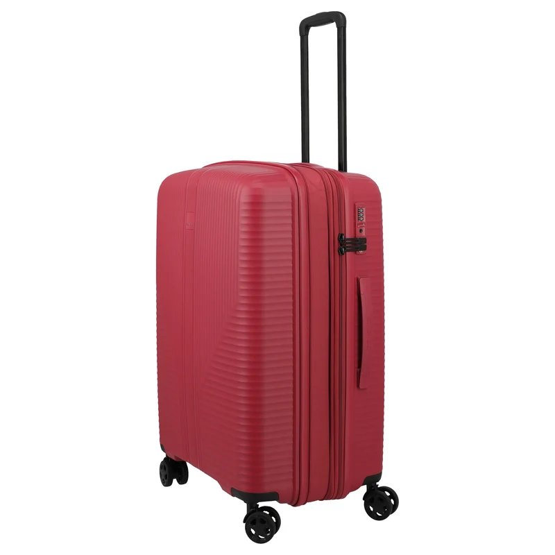 Travelite Air Stripe - Set de trolley con 4 ruedas 3 piezas ampliable L/M/S (Slim) (red)