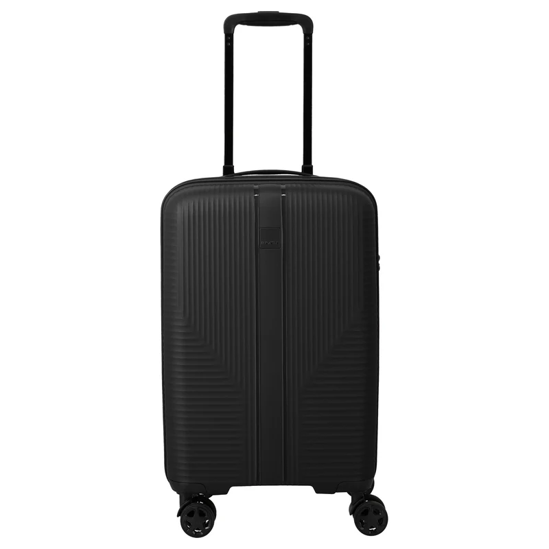 Travelite Air Stripe - Juego de trolley con 4 ruedas 3 piezas ampliable L/M/S (Slim) (black)