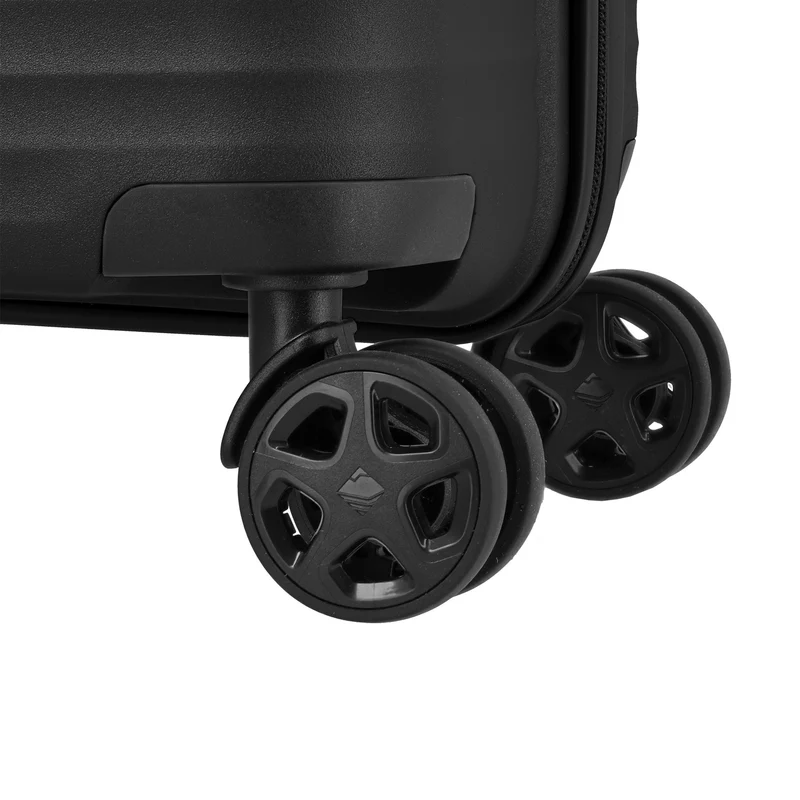 Travelite Air Stripe - Juego de trolley con 4 ruedas 3 piezas ampliable L/M/S (Slim) (black)