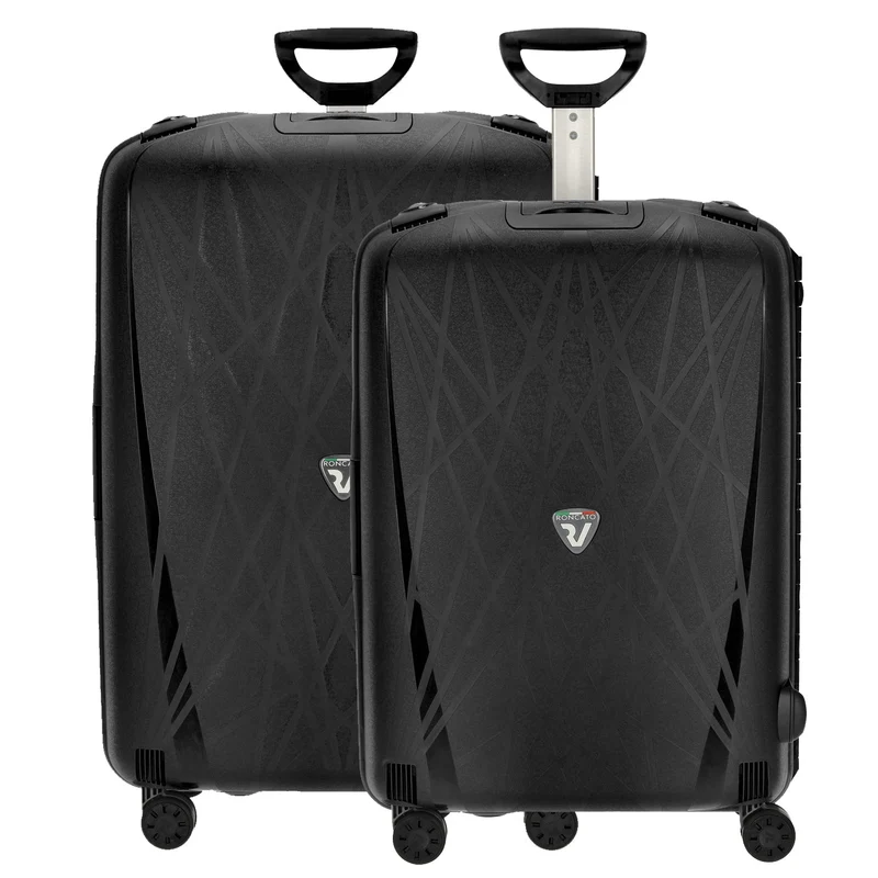 Roncato Light - Set de trolley con 4 ruedas 2 piezas M/L (nero)