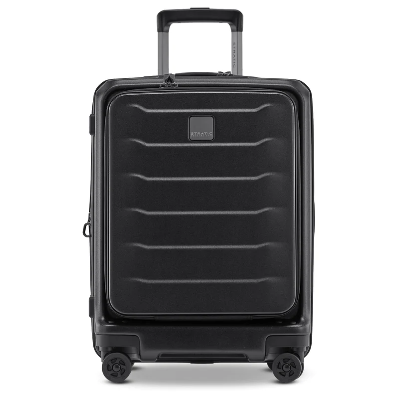 Stratic Phoenix ML - Trolley de cabina con 4 ruedas y bolsillo frontal 55 cm expandible (black)