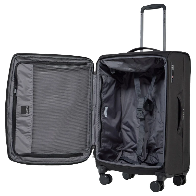 Stratic Lite - Trolley de 4 ruedas 65 cm expandible (black)