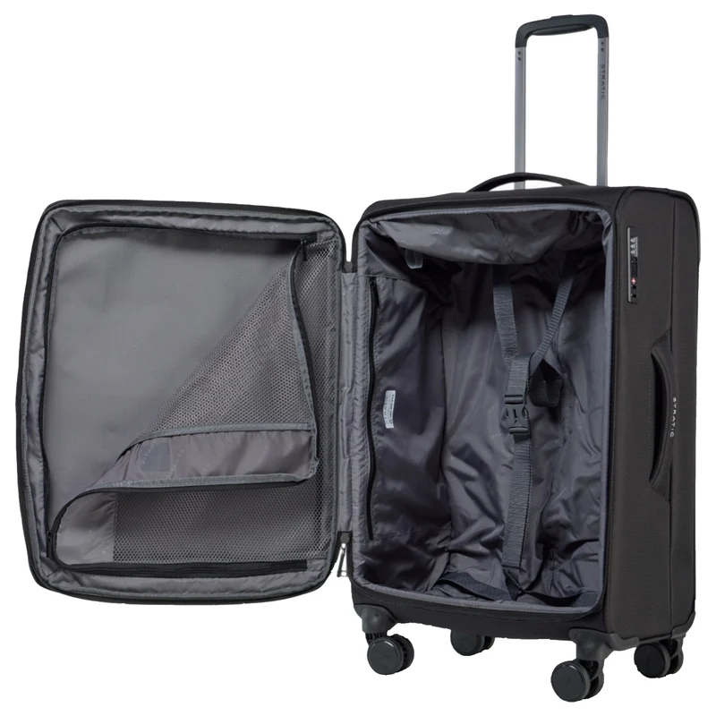 Stratic Lite - Trolley de 4 ruedas 65 cm expandible (black)