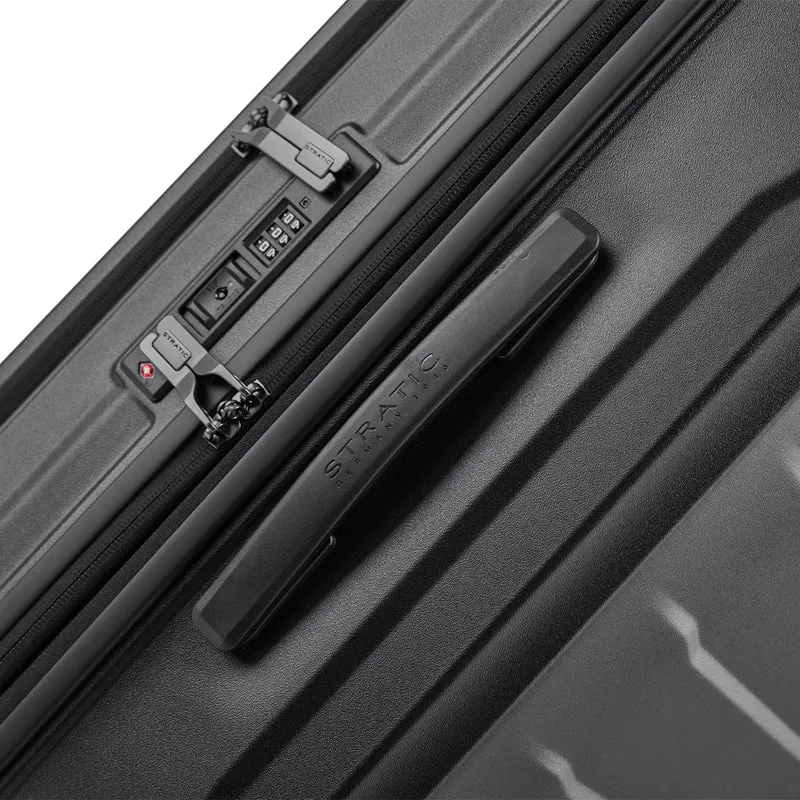Stratic Phoenix ML - Trolley de 4 ruedas con bolsillo delantero 65 cm expandible (black)