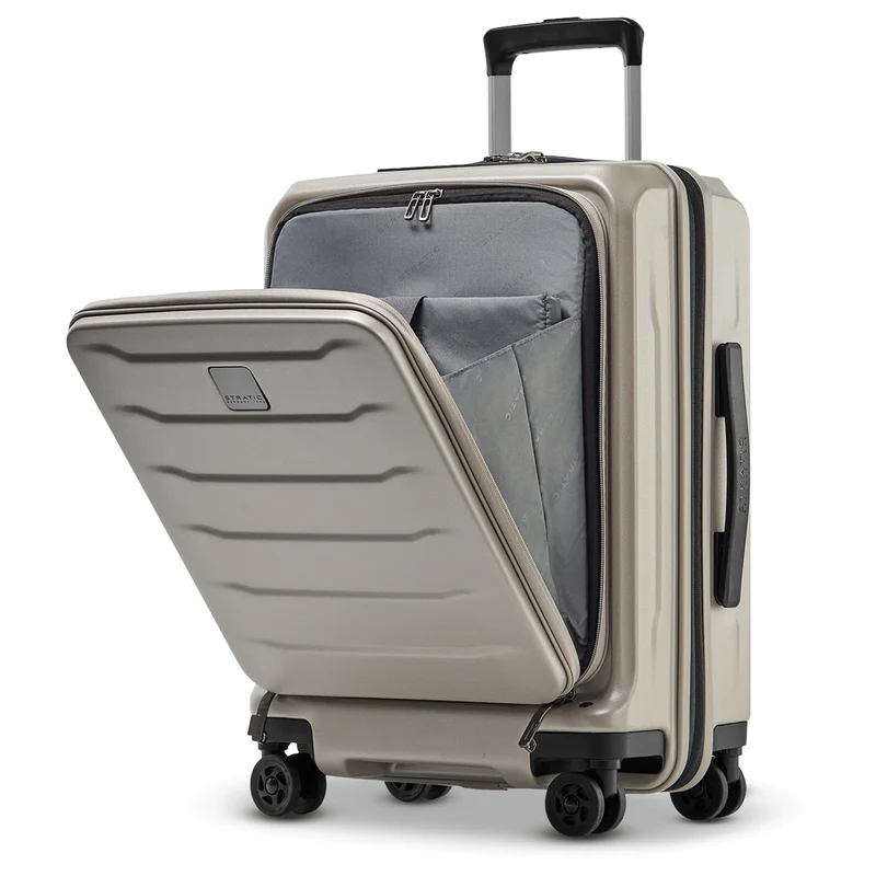 Stratic Phoenix ML - Trolley de cabina con 4 ruedas y bolsillo delantero 55 cm erw. (champagne)