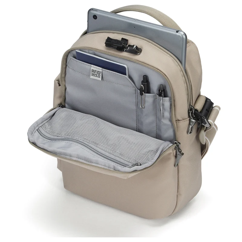 pacsafe V Tour Crossbody - Bandolera 28.5 cm (beige)