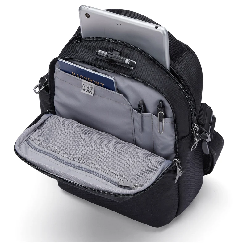 pacsafe V Tour Crossbody - Bandolera 28.5 cm (negro azabache)