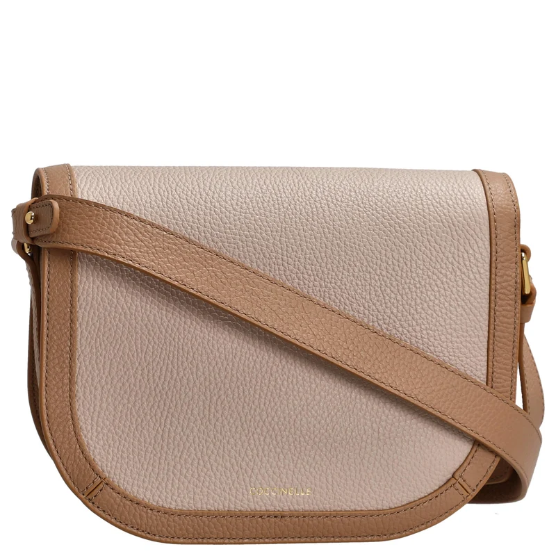 Coccinelle Dew Bicolor - Bolso bandolera 22 cm (rosette/blanco)