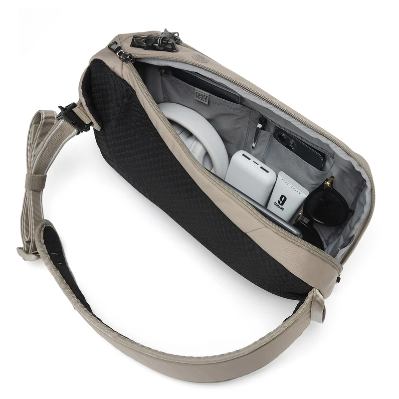 pacsafe V Tech Sling - Bolso bandolera 40 cm (beige)