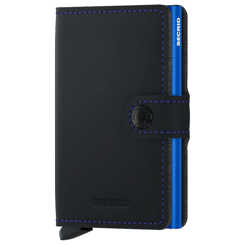 Secrid Matte Miniwallet - Cartera RFID 6.5 cm (black-blue)