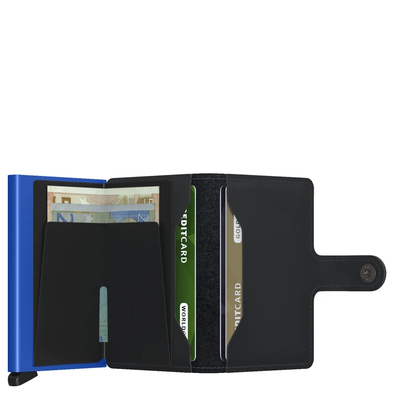 Secrid Matte Miniwallet - Cartera RFID 6.5 cm (black-blue)