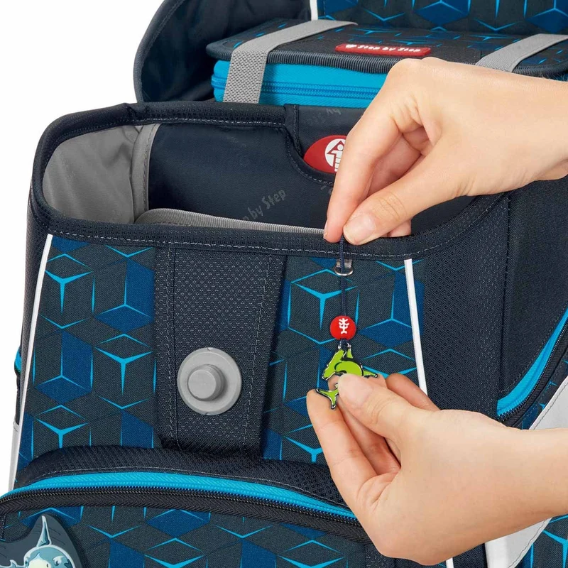 Step by Step Space Shine - Set de mochila escolar 5 piezas (Shark Dexter)