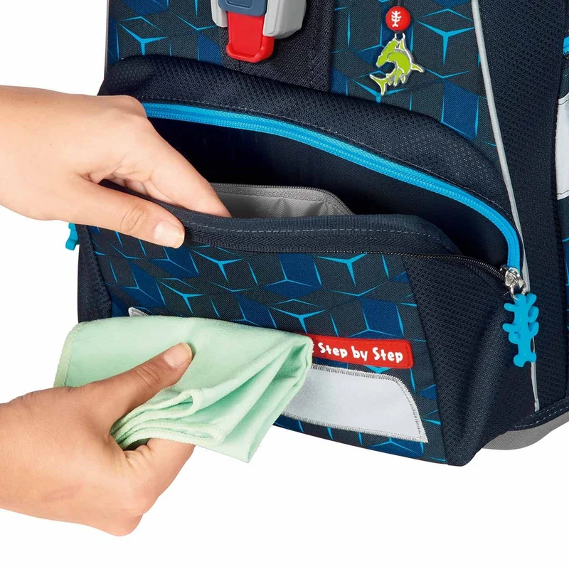 Step by Step Space Shine - Set de mochila escolar 5 piezas (Shark Dexter)