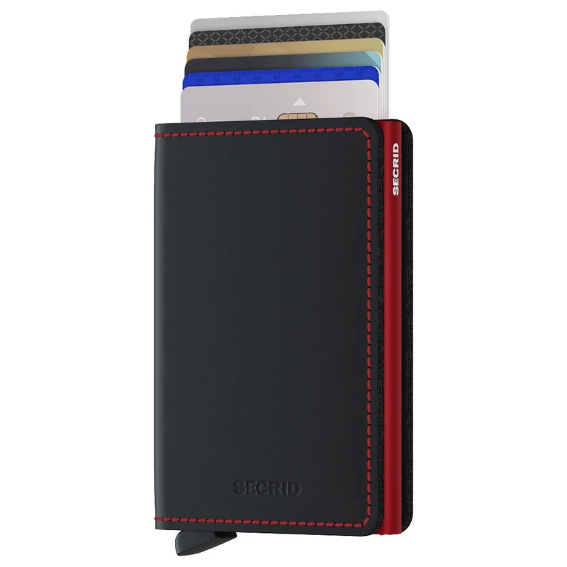 Secrid Matte Slimwallet - Cartera RFID 6.8 cm (black-red)