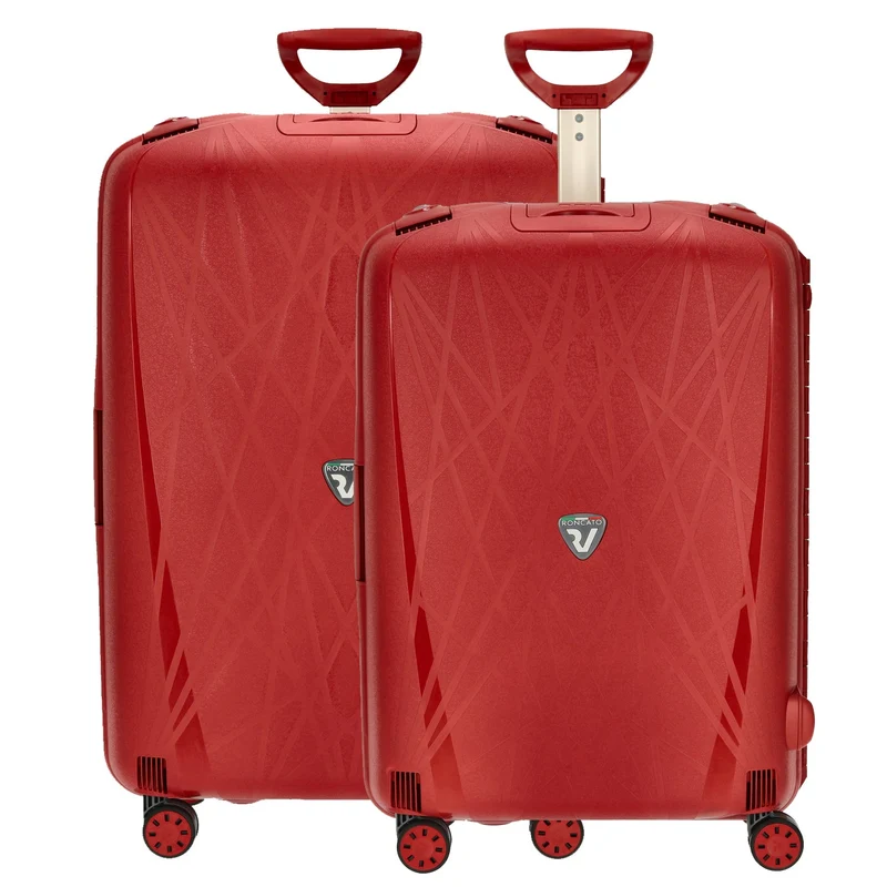 Roncato Light - Set de trolley con 4 ruedas 2 piezas M/L (rosso)