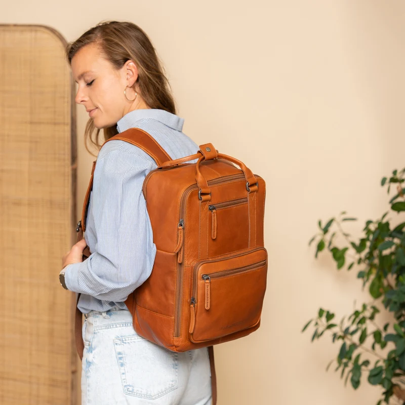 The Chesterfield Brand Calden - Mochila 15" 40 cm (cognac)