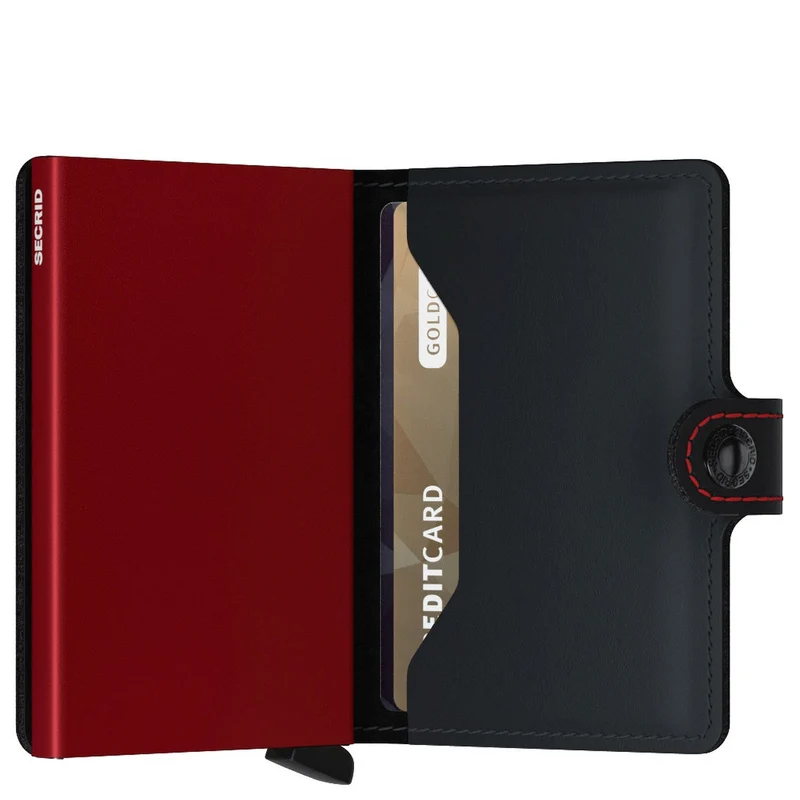 Secrid Matte Miniwallet - Cartera RFID 6.5 cm (black-red)