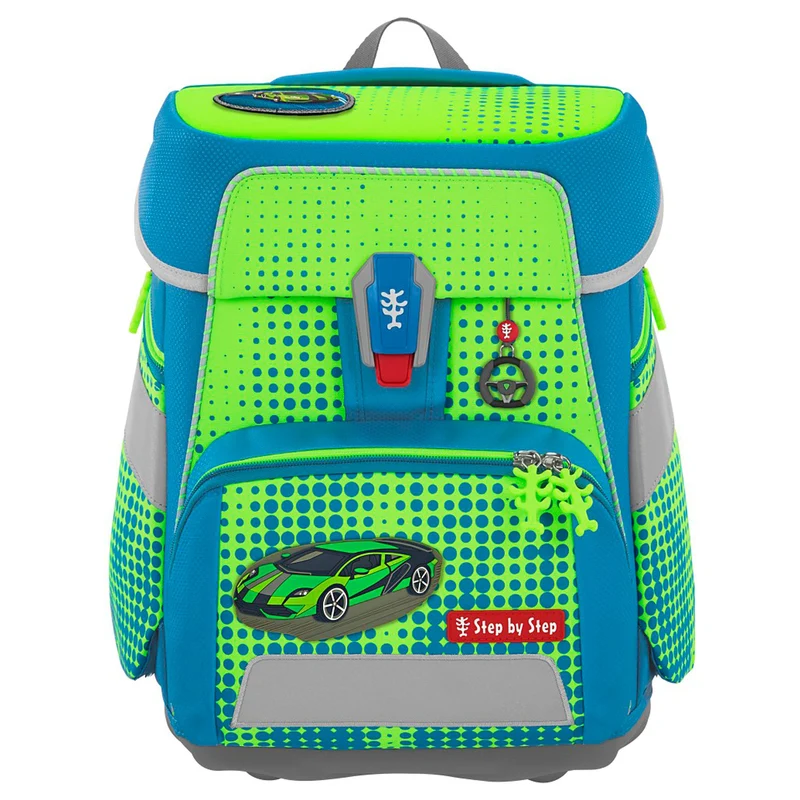 Step by Step Space NEON Mochila escolar - Set 5 tlg. (Race Car Chuck)