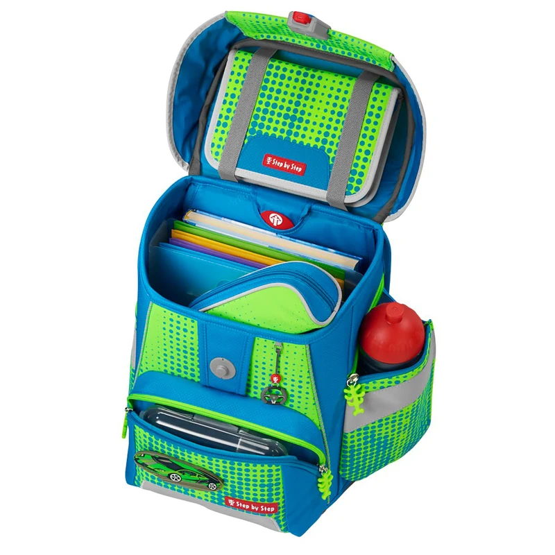 Step by Step Space NEON Mochila escolar - Set 5 tlg. (Race Car Chuck)