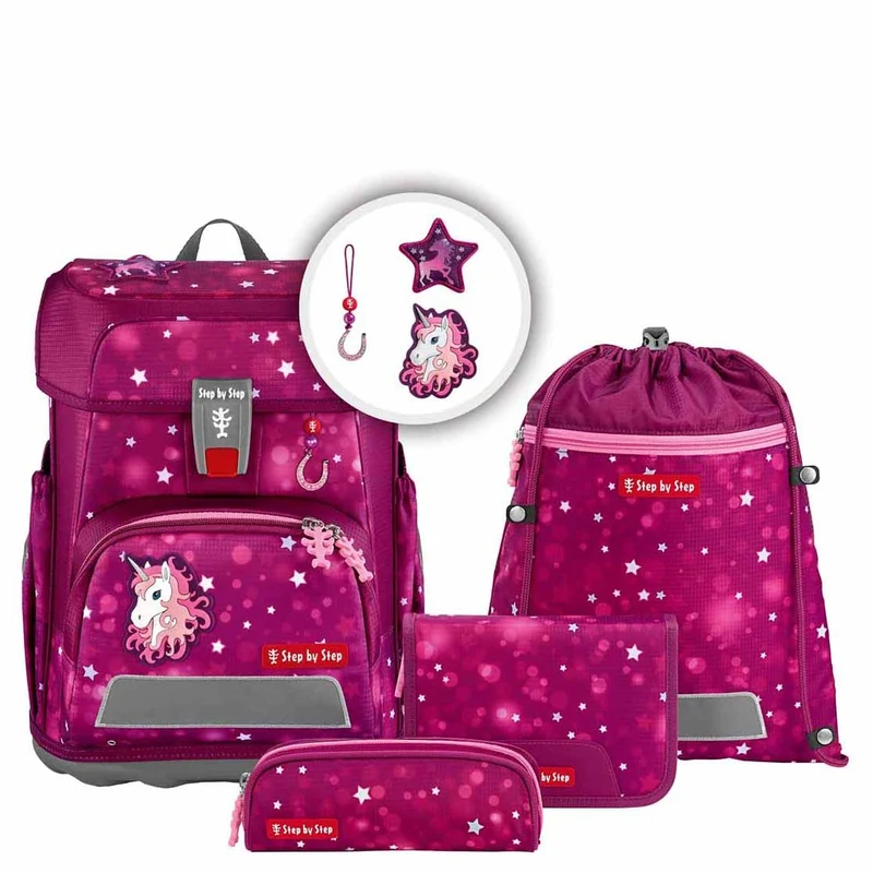 Step by Step Cloud - Set de mochila escolar 5 piezas (Sweet Unicorn Nuala)