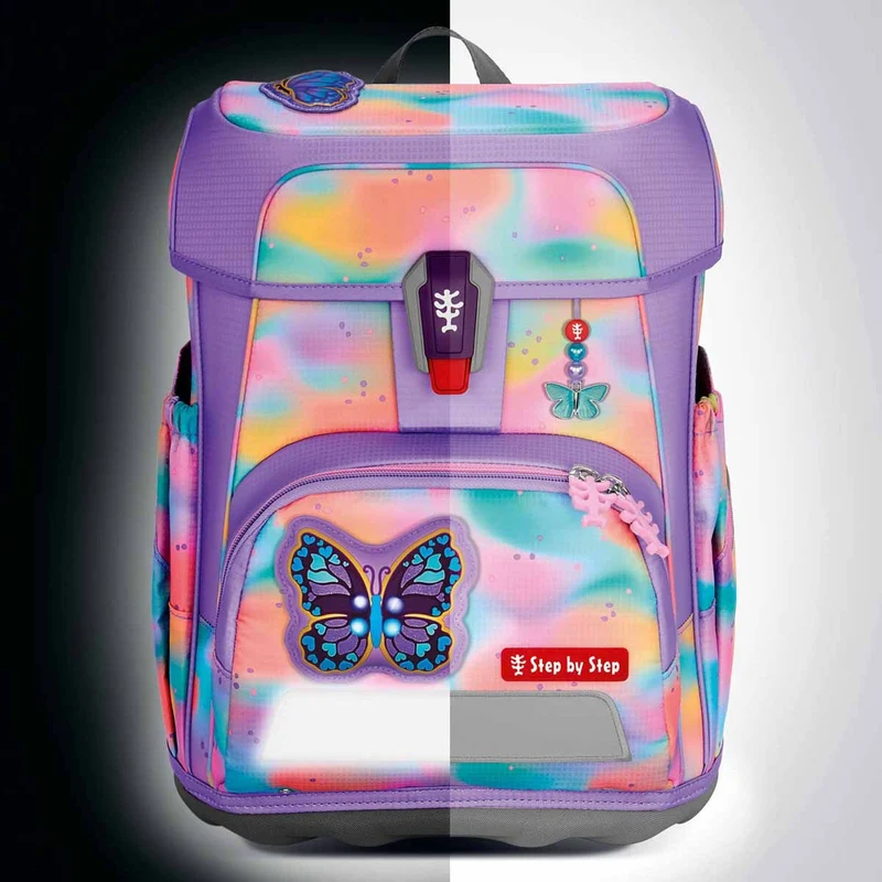 Step by Step Cloud Flash - Mochila escolar Set 5tlg. (Butterfly Luna)