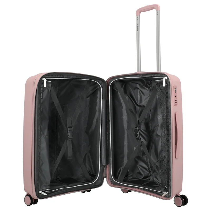 Travelite Tamaris Voyaage - Trolley de 4 ruedas 66 cm M expandible (blush)