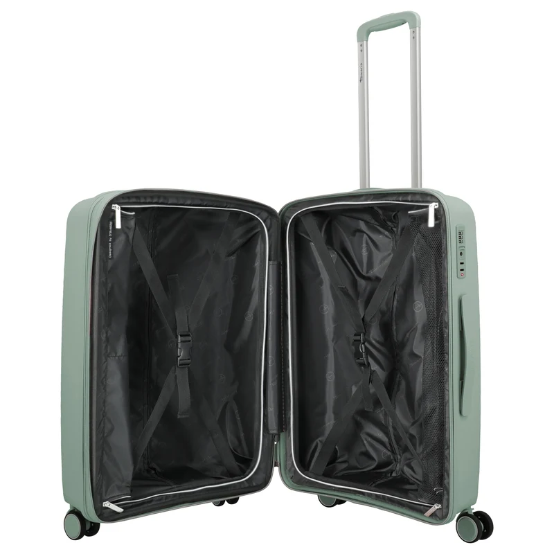 Travelite Tamaris Voyaage - Trolley de 4 ruedas 66 cm M expandible (sage green)