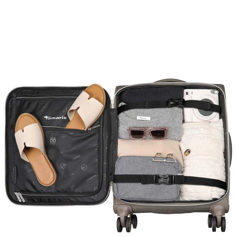Travelite Tamaris Voyaage - Trolley de cabina con 4 ruedas S 55 cm (taupe)