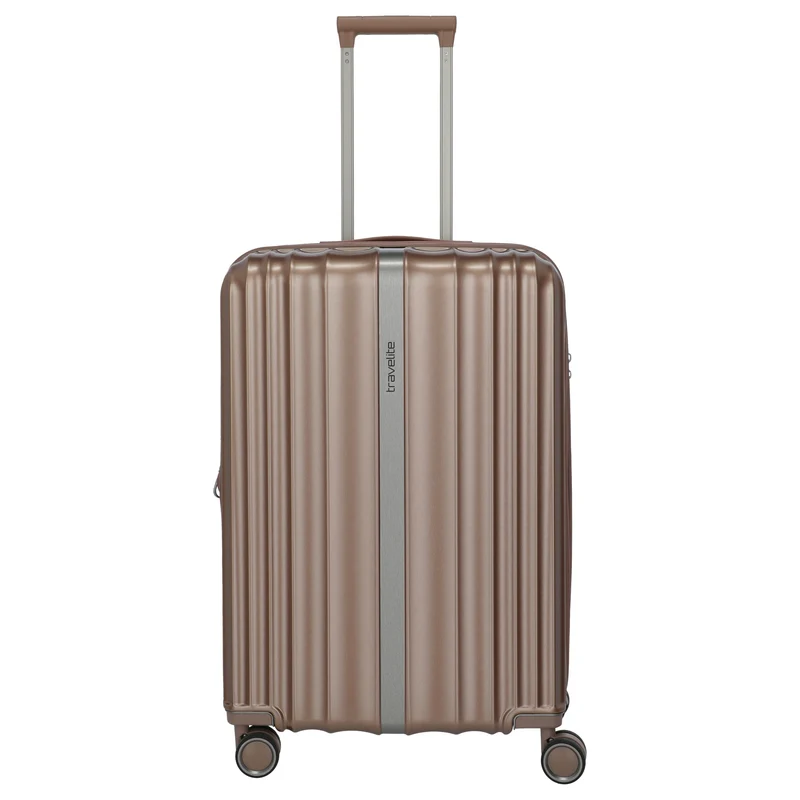Travelite Paros - Trolley M 4 ruedas 65 cm ampliable (Color: cappuccino)