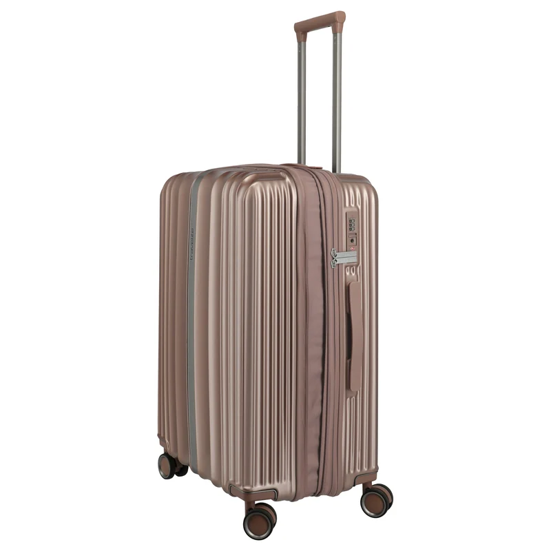 Travelite Paros - Trolley M 4 ruedas 65 cm ampliable (Color: cappuccino)