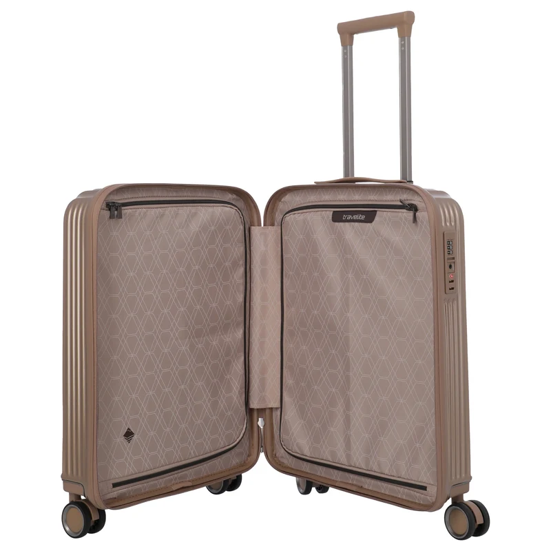 Travelite Paros - Maleta de cabina con 4 ruedas S 55 cm (color: cappuccino)
