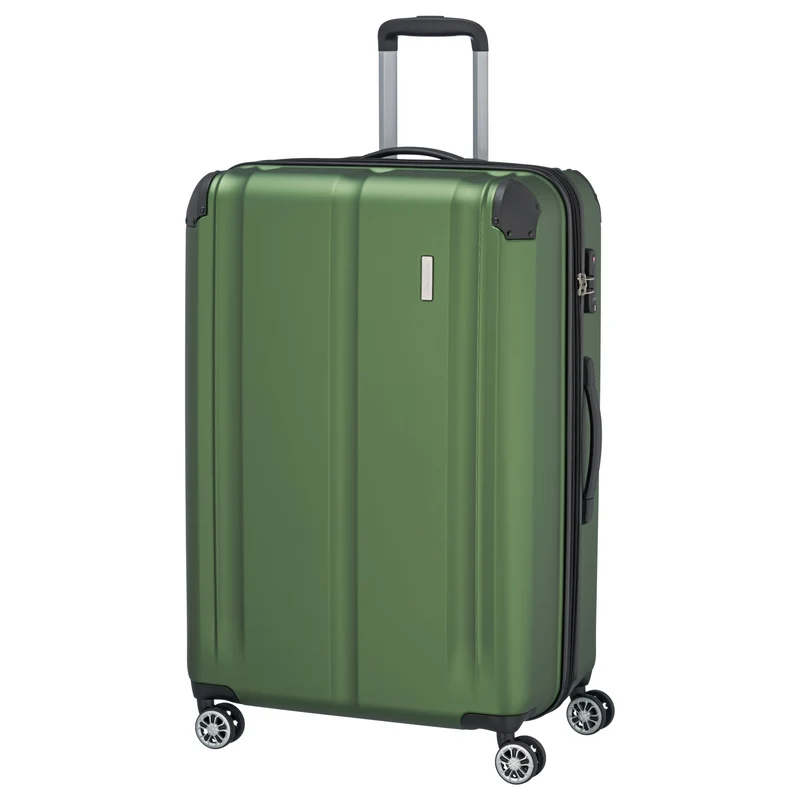 Travelite City - Trolley de 4 ruedas erw. L 77 cm (grün)