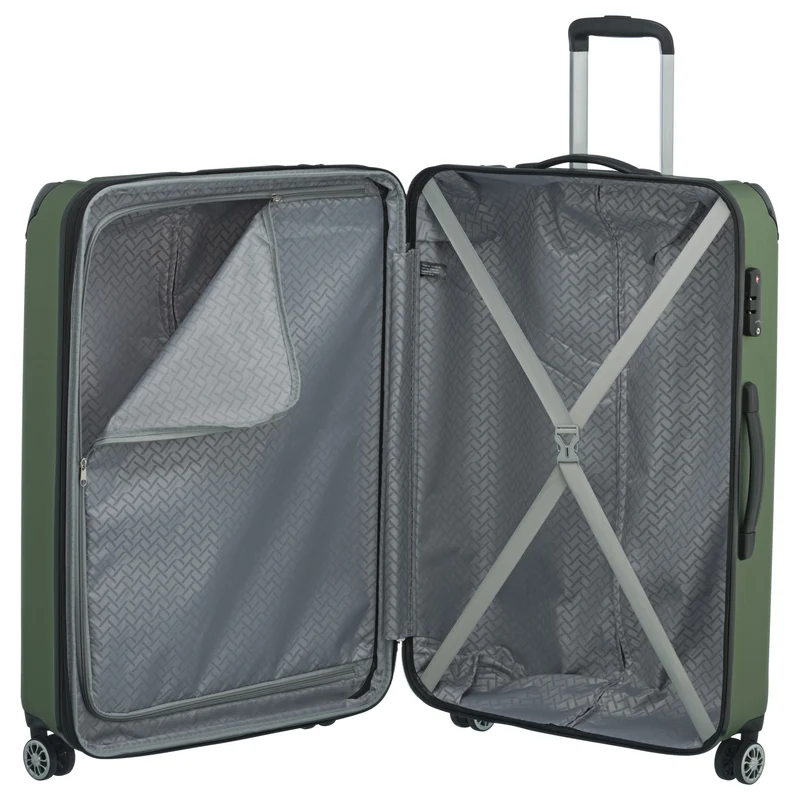 Travelite City - Trolley de 4 ruedas erw. L 77 cm (grün)