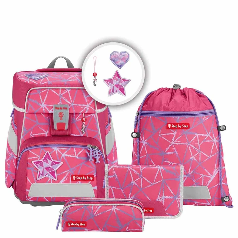 Step by Step Space - Set de mochila escolar 5 piezas (Star Stella)